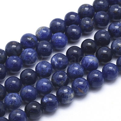 Natural Sodalite Beads Strands G-K224-01-8mm-1