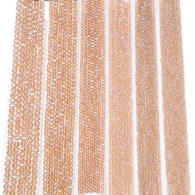 Electroplate Glass Beads Strands EGLA-A044-T1mm-L20-1