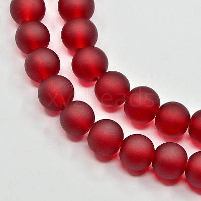 Baking Paint Transparent Glass Bead Strands X-GLAA-S031-4mm-14-1