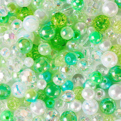 Transparent & Opaque Acrylic Bead OACR-TAC0002-08D-1