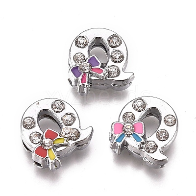 Alloy Enamel Letter Slide Charms X-PALLOY-K241-Q-1