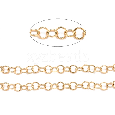PVD Vacuum Plating 304 Stainless Steel Rolo Chains CHS-F011-08D-G-1