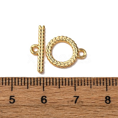 Brass Toggle Clasps KK-Z121-17G-1