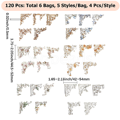 6 Bags 6 Styles DIY Paper Corner DIY-CY0001-91-1