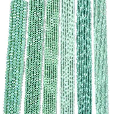 Electroplate Glass Beads Strands EGLA-A044-P3mm-B14-1