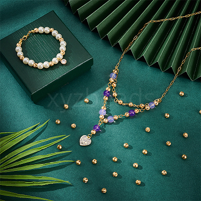 Brass Beads KK-BC0009-96-1