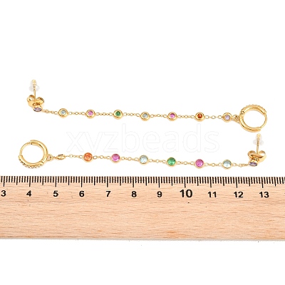 304 Stainless Steel Rhinestone Hoop Earrings EJEW-A161-04G-02-1