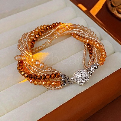 Glass Seed Beads Multi-strand Bracelets BJEW-H203-03S-02-1