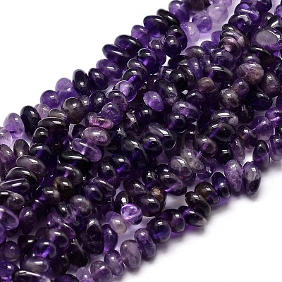 Natural Amethyst Chip Beads Strands X-G-E271-123-1