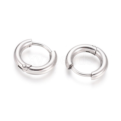 Tarnish Resistant Small Huggie Hoop Earrings for Girl Women EJEW-F111B-13mm-PA-1