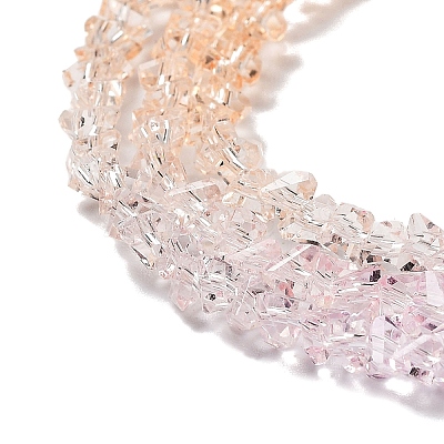 Transparent Glass Bead Strands GLAA-H023-03H-1