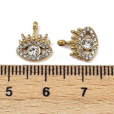 304 Stainless Steel Micro Pave Cubic Zirconia Charms LS-STAS-K302-01B-G-1