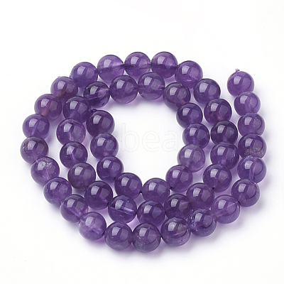 Natural Amethyst Beads Strands G-Q961-17-5mm-1