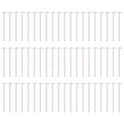 60Pcs 925 Sterling Silver Flat Head Pins STER-BC0002-17C-1