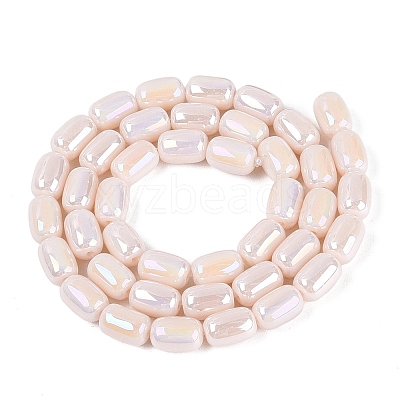 Electroplate Opaque Glass Beads Strands EGLA-Q132-03B-C02-1