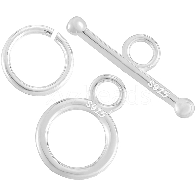 925 Sterling Silver Toggle Clasps STER-BBC0008-56-1