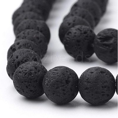 Natural Lava Rock Beads Strands G-OC0001-38-6mm-1