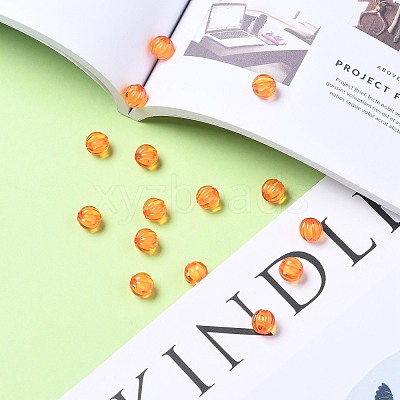 Autumn Theme Transparent Acrylic Beads TACR-S089-10mm-11-1