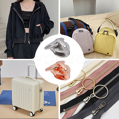 20Pcs 2 Colors Alloy Zipper with D Ring SENE-CY0001-12A-1