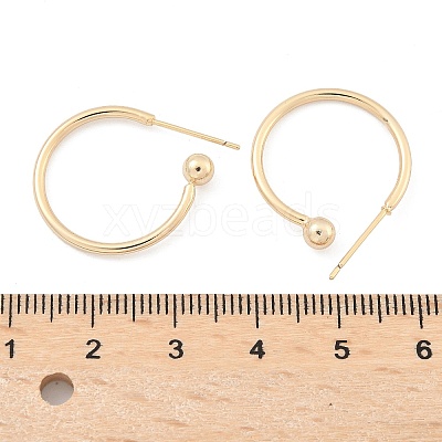 Brass Stud Earrings EJEW-L245-001LG-1