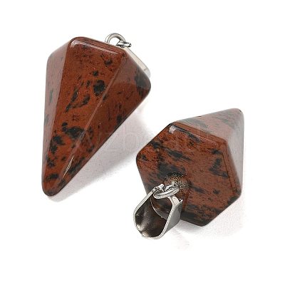 Natural Mahogany Obsidian Pendants G-B127-13P-07-1