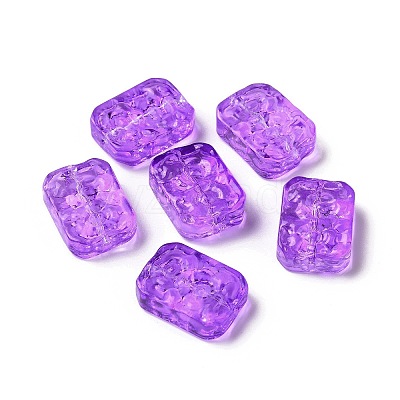 Transparent Spray Painted Glass Beads GLAA-I050-08F-1