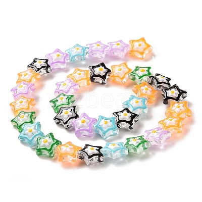 Transparent Glass Beads Strands LAMP-K037-07E-1