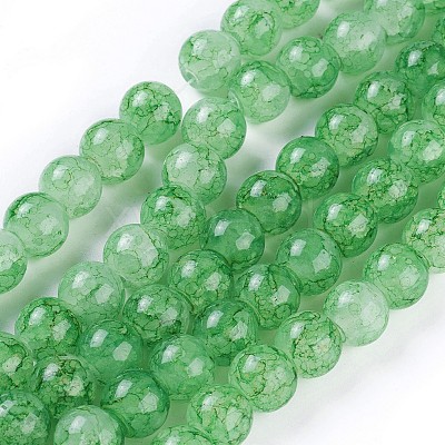 Spray Painted Glass Beads Strands GLAA-A038-D-45-1