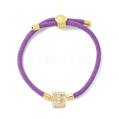 Adjustable Nylon Cord Bracelets X-BJEW-C096-01G-09-1