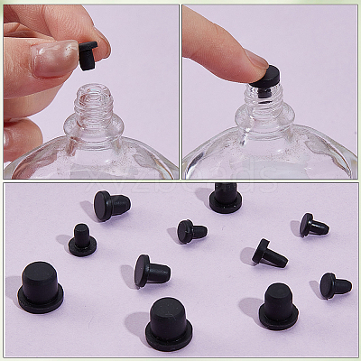 100Pcs 10 Styles Silicone Bottle Seal Plug FIND-GF0008-85-1