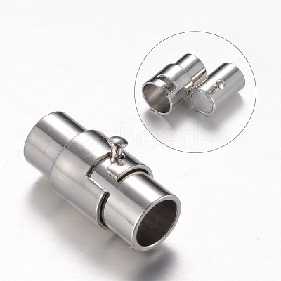 Brass Locking Tube Magnetic Clasps LS-MC077-1