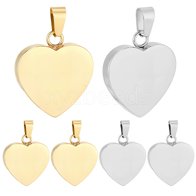 10Pcs Valentines Gift Idea for Him 304 Stainless Steel Stamping Blank Tag Pendants STAS-BBC0010-06A-1