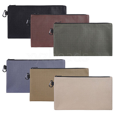 6Pcs 6 Colors Multipurpose Nylon Oxford Fabric Clutch Bags with Alloy Zipper ABAG-GL0001-04-1