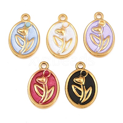 Spray Painted 304 Stainless Steel Pendants AC-CBA5A59-01G-1