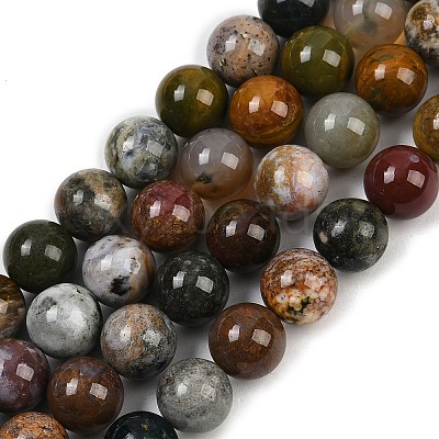 Natural Ocean Agate/Ocean Jasper Beads Strands G-G772-06-B-01-1