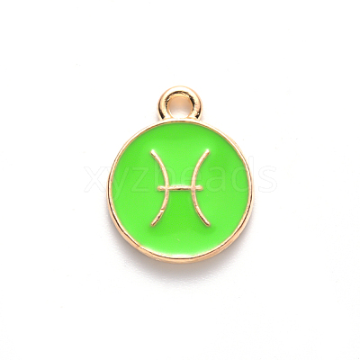 Alloy Enamel Pendants X-ENAM-S124-01A-06H-1