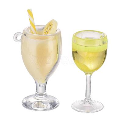 16Pcs 4 Style Imitation Juice Goblet Draft Beer Pendants CRES-ZZ0001-01-1