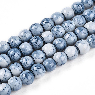 Baking Paint Glass Beads X1-DGLA-N003-8mm-C07-1
