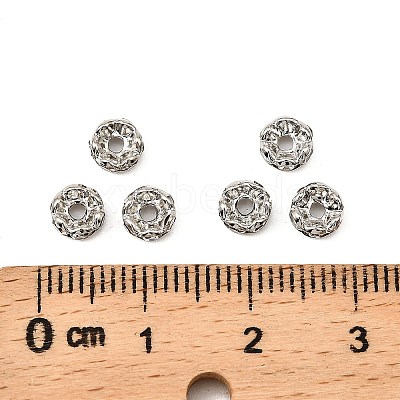 Brass Rhinestone Spacer Beads RB-A014-L5mm-01P-1
