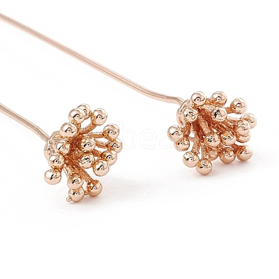 Brass Flower Head Pins KK-G413-04KCG-1