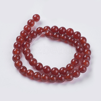 Natural Carnelian Beads Strands X-G-GSR8MM060-2-1