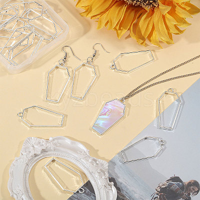 20Pcs Alloy Open Back Bezel Pendants FIND-CA0011-50S-1