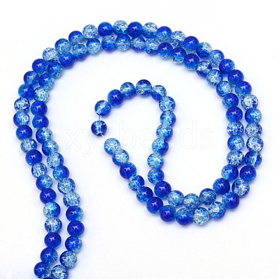 Baking Paint Crackle Glass Beads Strands X-CCG-S001-6mm-16-1