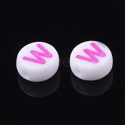 Initial Acrylic Beads X-OACR-E001-20W-1