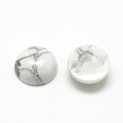 Natural Howlite Cabochons G-R416-16mm-29-1