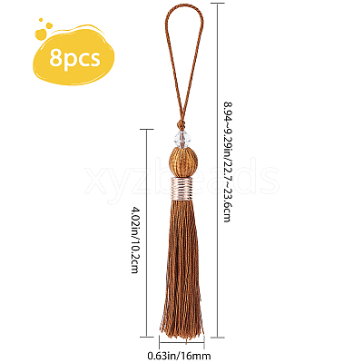 8Pcs Polyester Tassel Pendant Decorations HJEW-GF0001-23C-1