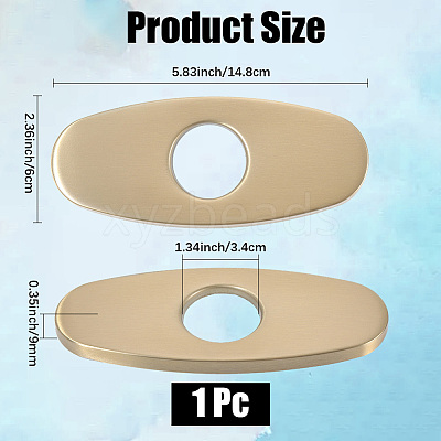 Oval Stainless Steel Faucet Hole Covers STAS-WH20001-18A-G-1