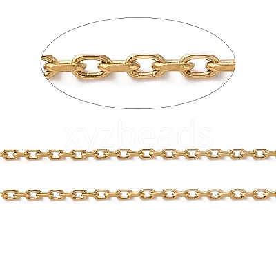 Ion Plating(IP) 304 Stainless Steel Faceted Cable Chains CHS-G027-03G-1