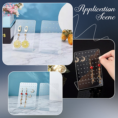 4Pcs Acrylic Earring Displays EDIS-SP0001-04C-1