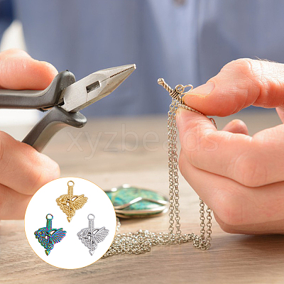 18Pcs 3 Colors 304 Stainless Steel Pendant Rhinestone Settings STAS-DC0013-35-1